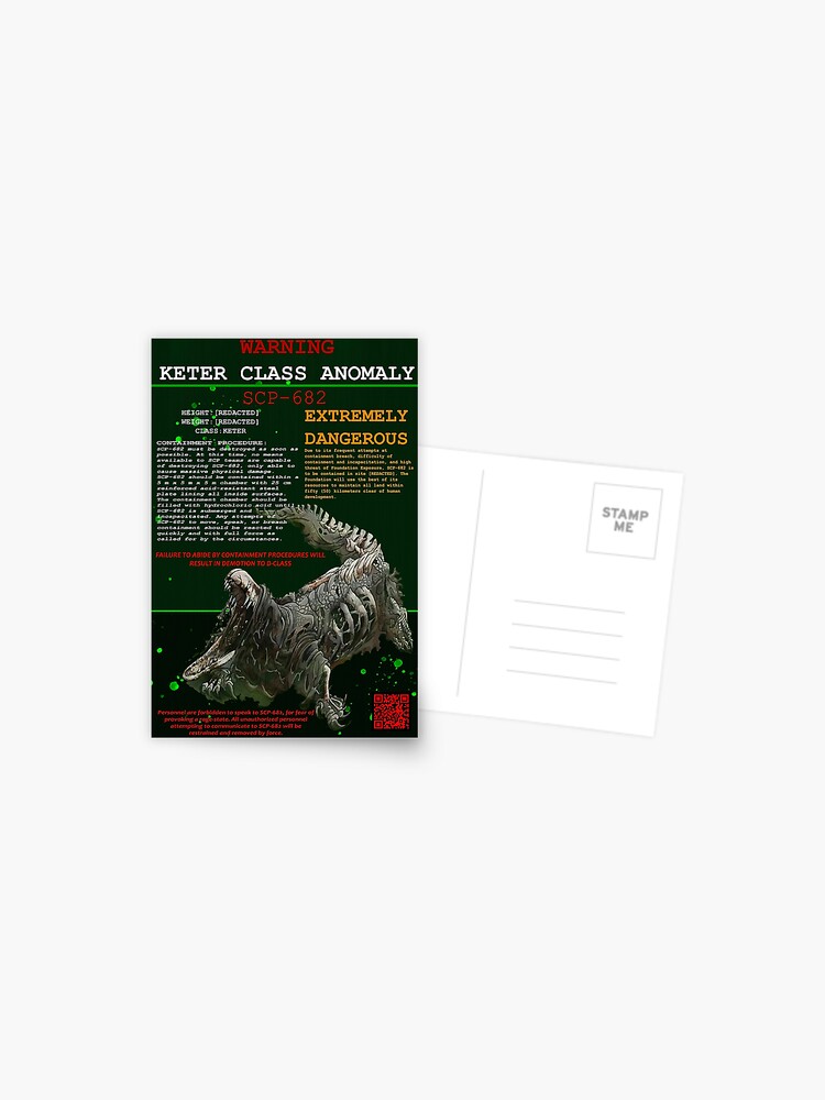 SCP-682 Hard To Destroy Reptile Poster for Sale by