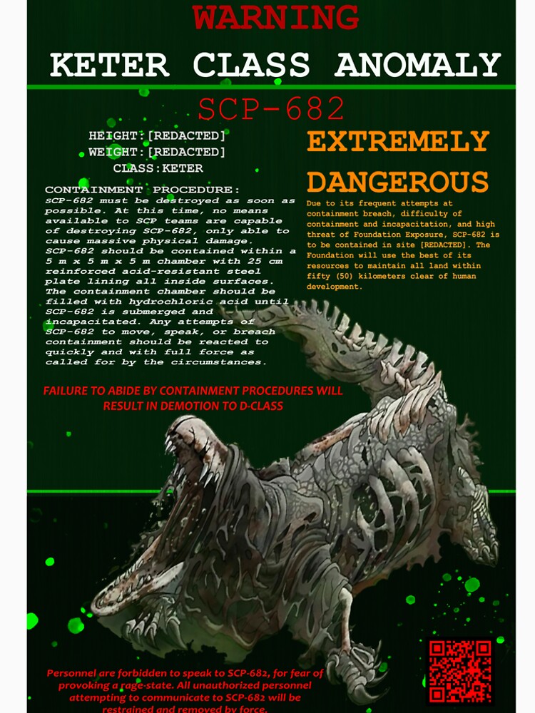 SCP-682 hard-to-destroy Reptile Model for Dungeons 