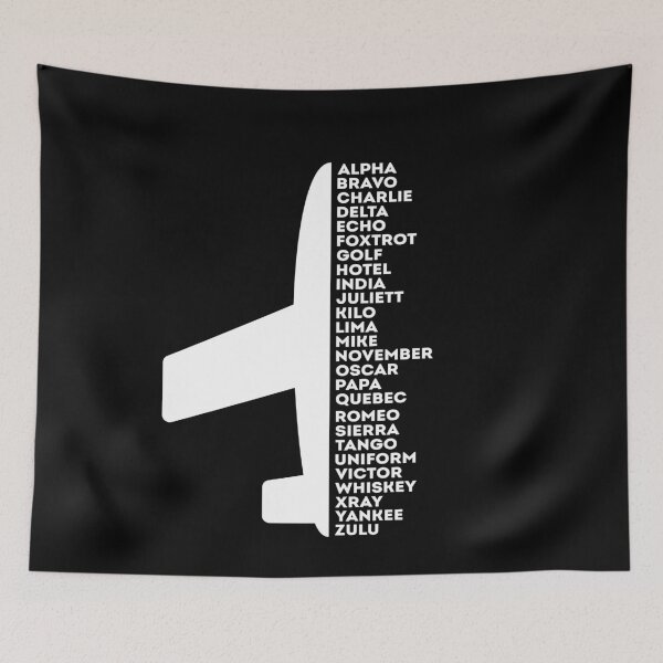 Item preview, Plane and Pilot Alphabet. Phonetic alphabet gift designed and sold by VFRZone.