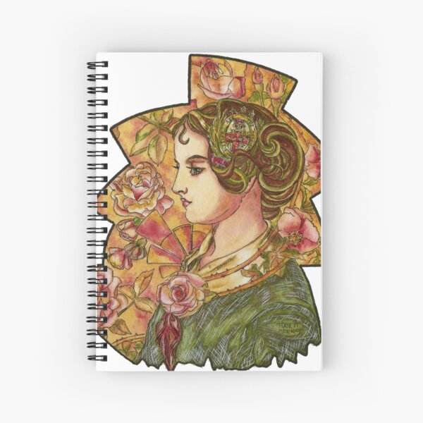 Florence Nightingale's Rose Spiral Notebook