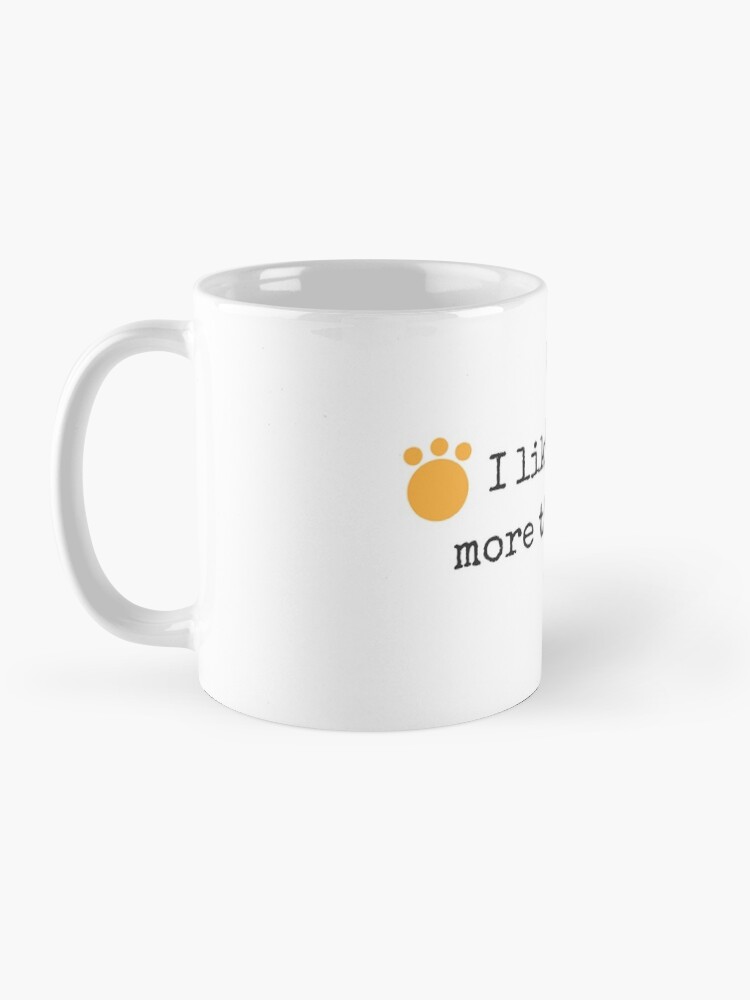 Alternate view of I like animals more than people. Mug