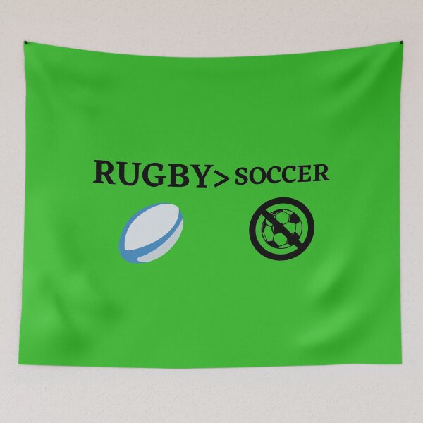 Item preview, Rugby's Better Than Soccer designed and sold by TheRugbierStore.
