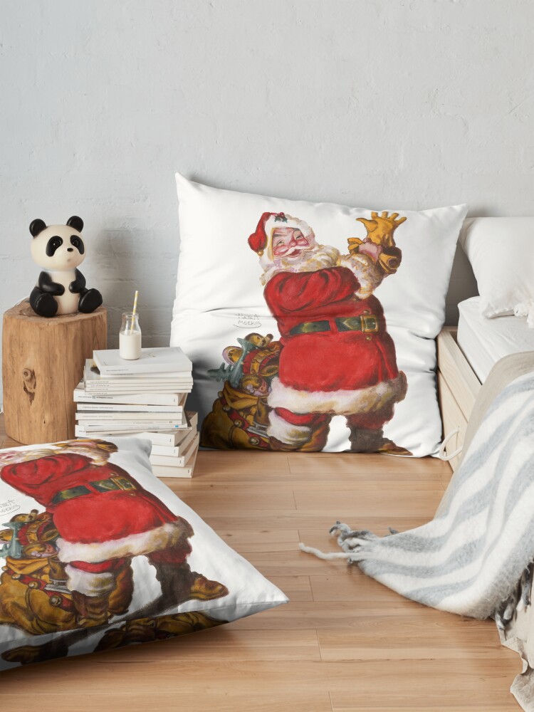 Alternate view of Classic Sundblom Santa Floor Pillow