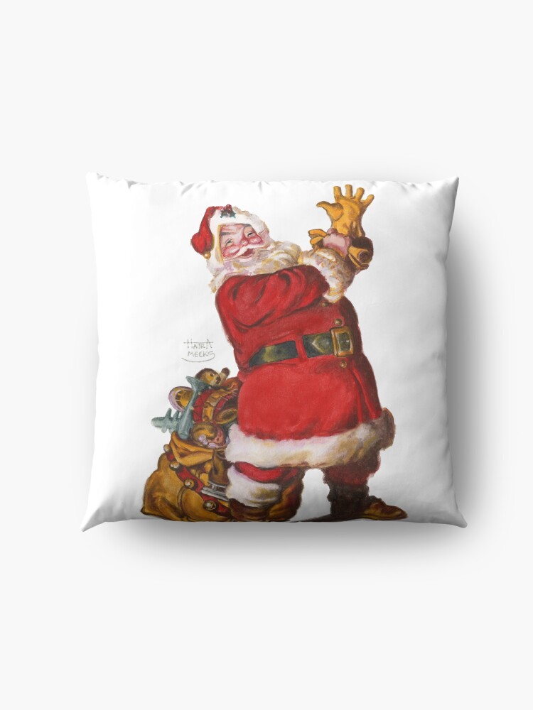 Alternate view of Classic Sundblom Santa Floor Pillow