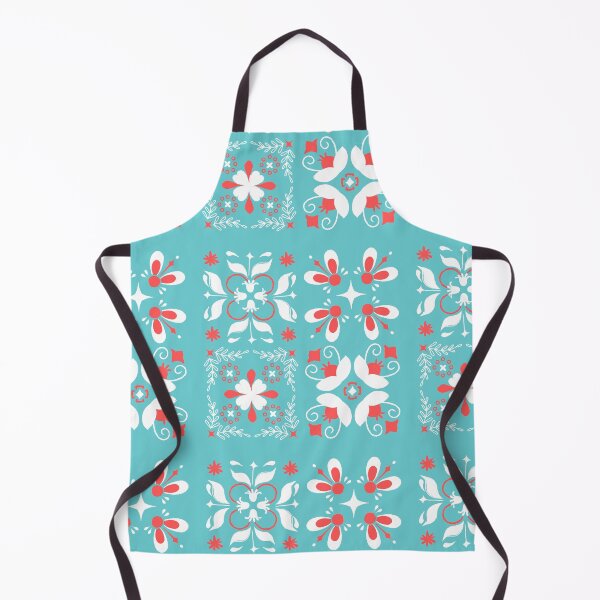 Item preview, Blue and Red Floral Tiles designed and sold by EscapismDesigns.