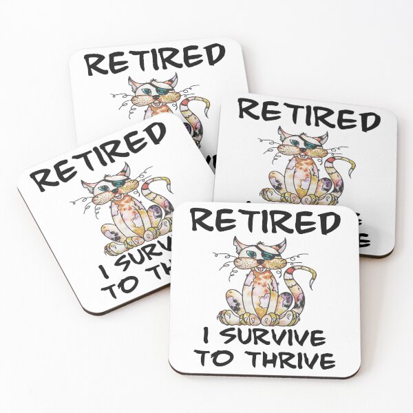 Item preview, Retired - I Survive To Thrive - A Beat Up Old Cat With An Eye Patch designed and sold by Oaks Creations.