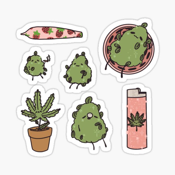 weed buds sticker pack Sticker