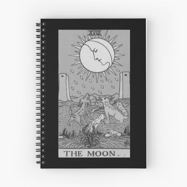 Item preview, Black and White Rider-Waite Tarot, The Moon designed and sold by kushynight.