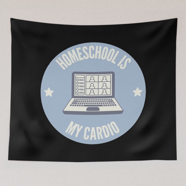 Item preview, Home School Is My Cardio Funny Quote designed and sold by yumiso.