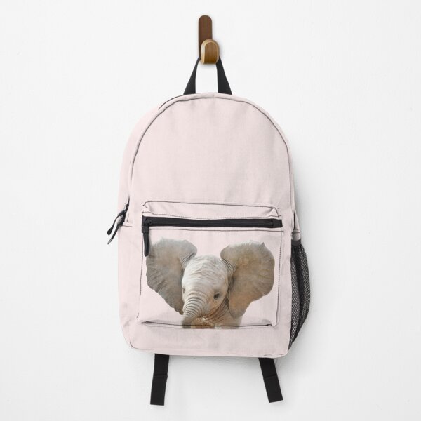 Item preview, Baby Elephant With Pink Background, Baby Animals Art Print by Synplus designed and sold by synplus.