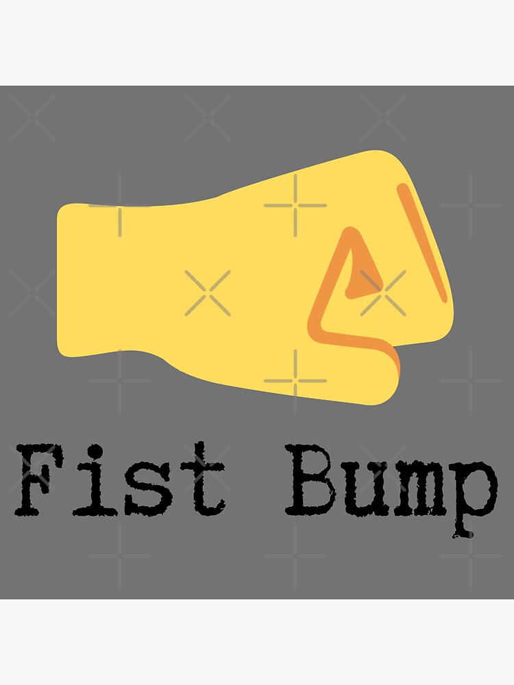 Fist Bump Sticker For Sale By Abbzilla Redbubble 