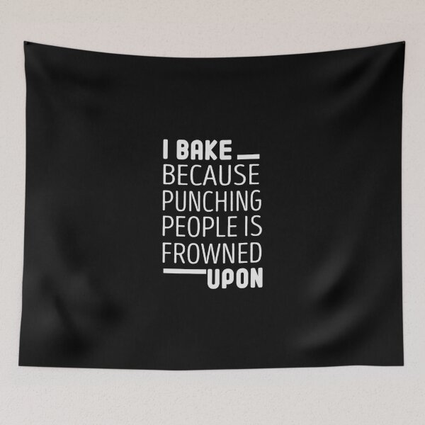 Item preview, i bake because punching people is frowned upon Funny Baker Gift designed and sold by Chamssou.