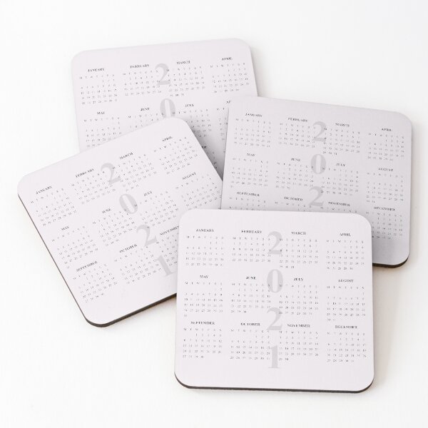 Item preview, 2021 Calendar- light pink background-starting Monday designed and sold by CSouissi.