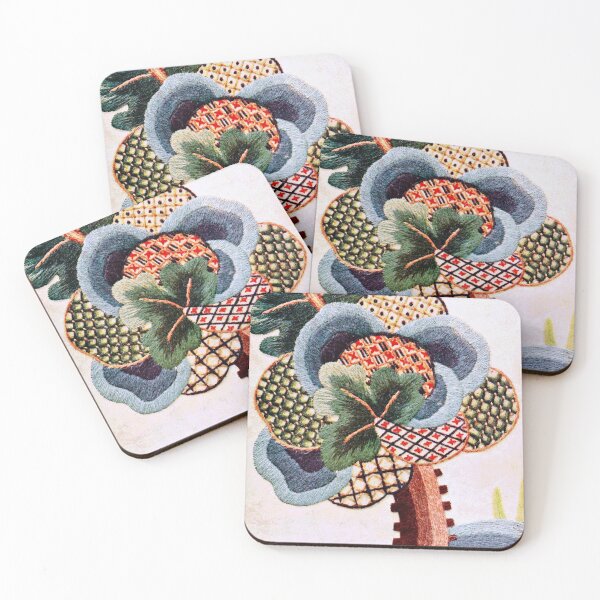 Item preview, Crewel Tree Antique Elizabethan Vector Painting designed and sold by Vicky Brago-Mitchell®.