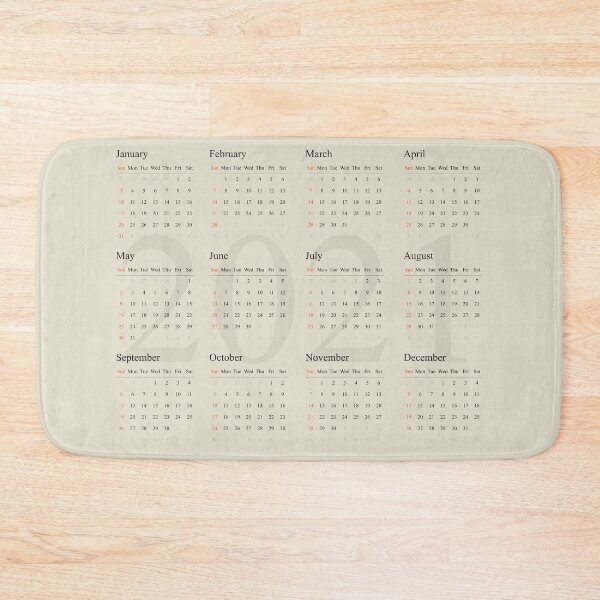 Item preview, Copy of  2021 Calendar- light yellow background-starting Sunday designed and sold by CSouissi.