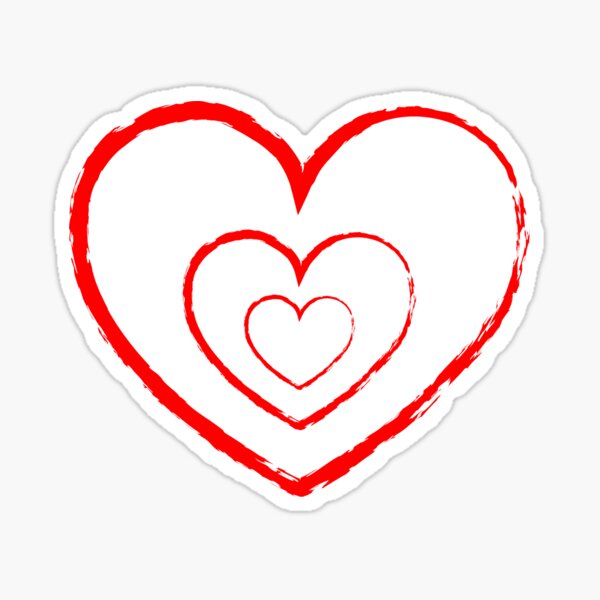 Giant Red Heart Stickers