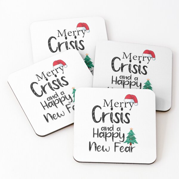 Item preview, Merry Crisis And A Happy New Fear, funny christmas and new year gift designed and sold by VintagePathway.