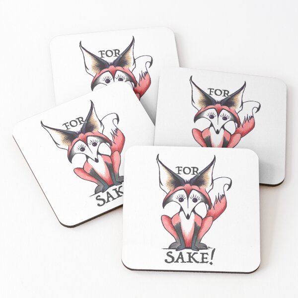 Retro Fox - For Fox Sake! Coasters (Set of 4)