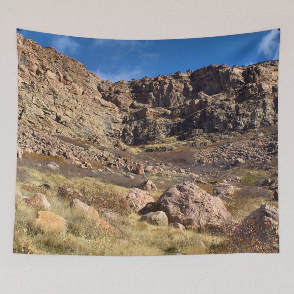 Item preview, Fall mountain woods with rocks, boulders and trees designed and sold by Ventures1.
