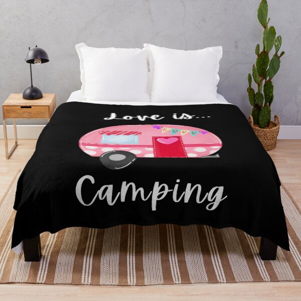 Item preview, Pink Retro Love is Camping Valentines Day Camper designed and sold by FazCreations.