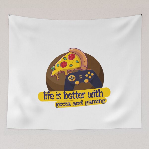 Item preview, Life Is Better With Pizza And Gaming T-shirts designed and sold by Shirtssprea.