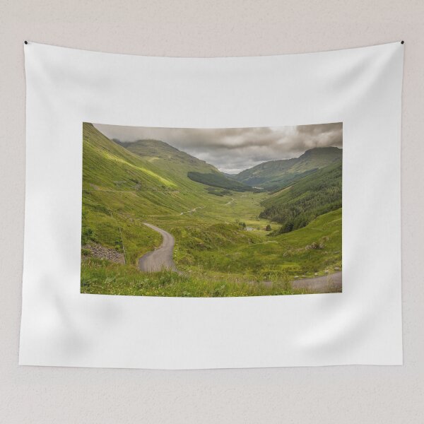 Item preview, A view down a Scottish highland glen from the 'Rest and be Thankful view point' designed and sold by SnapTPhotograph.