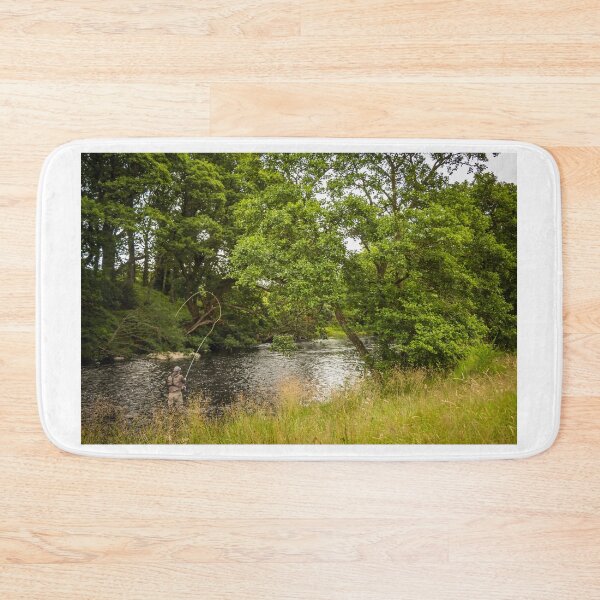 Item preview, A fisherman spey casting for salmon using a fly rod on the River Minnoch designed and sold by SnapTPhotograph.