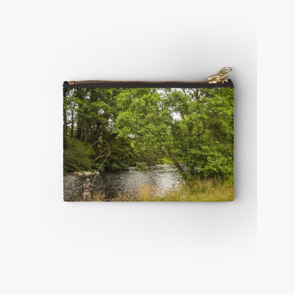 Item preview, A fisherman spey casting for salmon using a fly rod on the River Minnoch designed and sold by SnapTPhotograph.