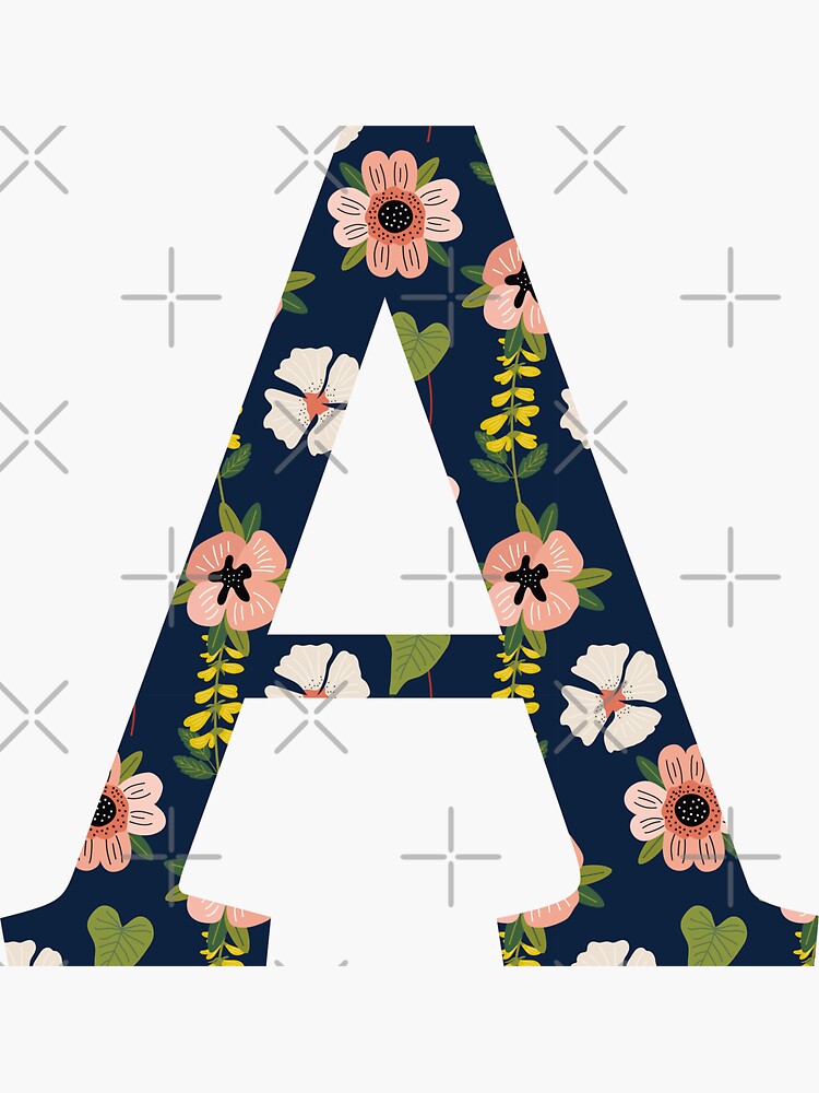 "A Floral letter " Sticker for Sale by Zooone Redbubble