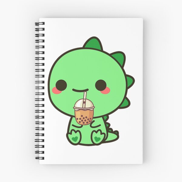 Item preview, Dinosaur Boba | Kawaii Dino Drinking Bubble Milk Tea | designed and sold by Jeleedesigns.