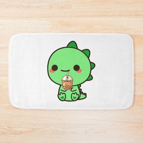Item preview, Dinosaur Boba | Kawaii Dino Drinking Bubble Milk Tea | designed and sold by Jeleedesigns.