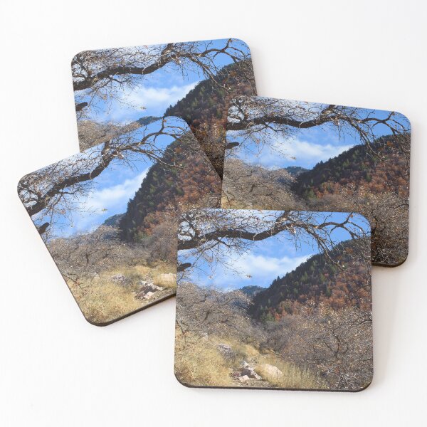 Item preview, Fall mountain woods with rocks, boulders and trees designed and sold by Ventures1.