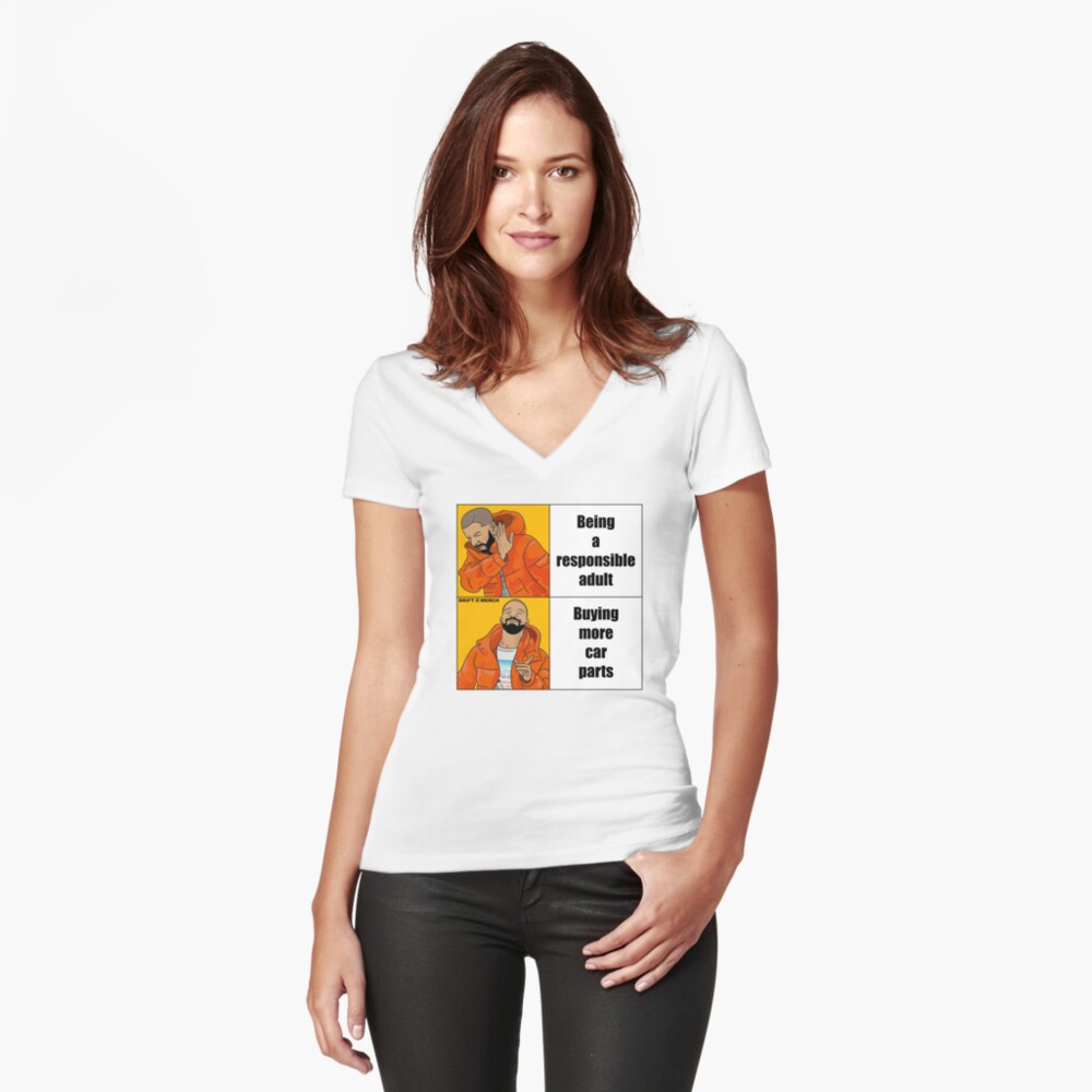 Item preview, Fitted V-Neck T-Shirt designed and sold by driftmerch.