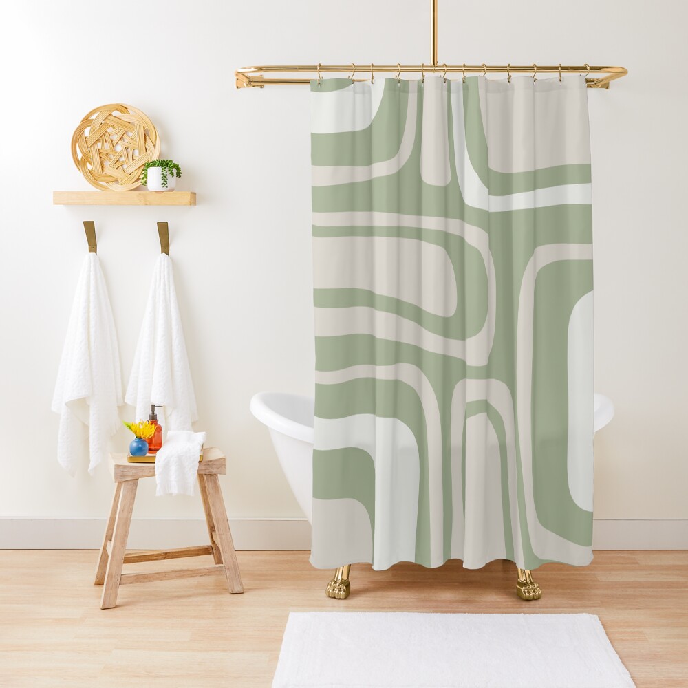 "Palm Springs Retro Midcentury Modern Abstract Pattern in Almond, Light