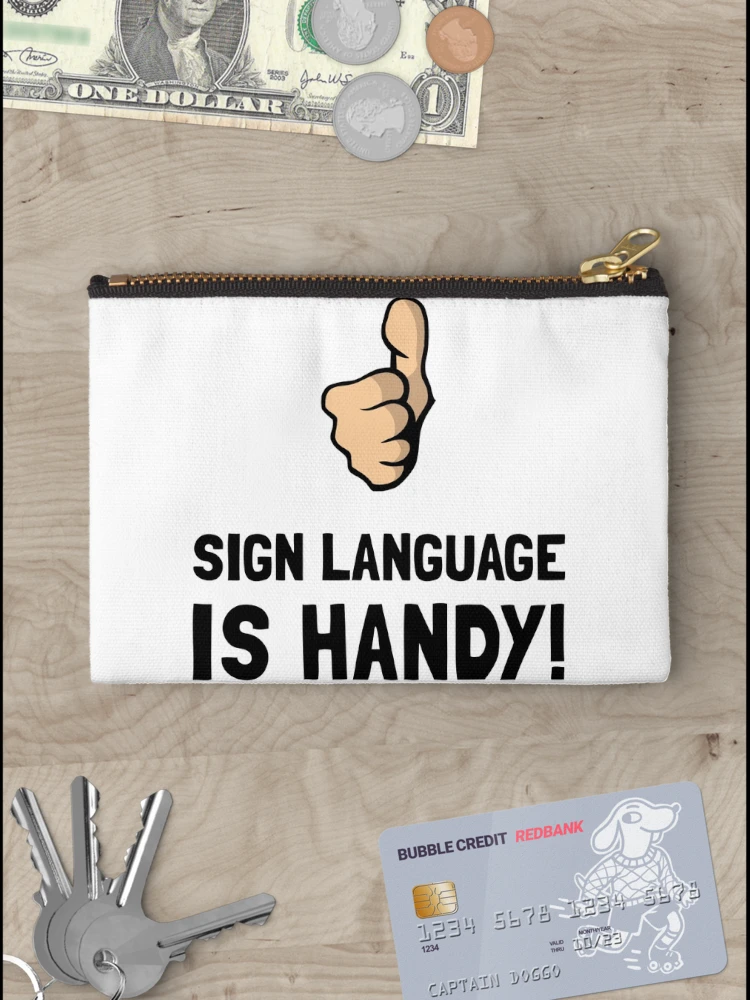 Thumbnail 3 of 4, Zipper Pouch, Sign Language designed and sold by TheBestStore.