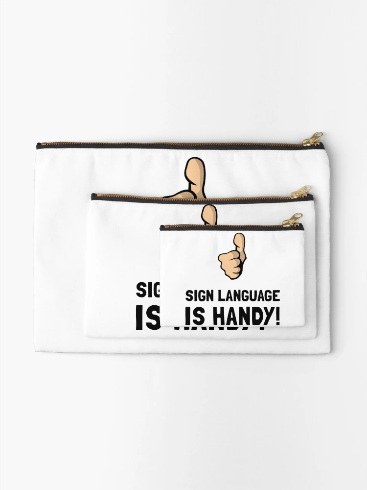 Thumbnail 2 of 4, Zipper Pouch, Sign Language designed and sold by TheBestStore.