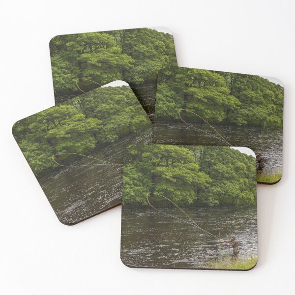 Item preview, An fisherman salmon fly fishing on the River Orchy, Argyll, Scotland designed and sold by SnapTPhotograph.