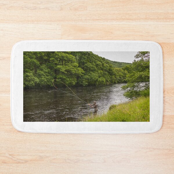 Item preview, An fisherman salmon fly fishing on the River Orchy, Argyll, Scotland designed and sold by SnapTPhotograph.
