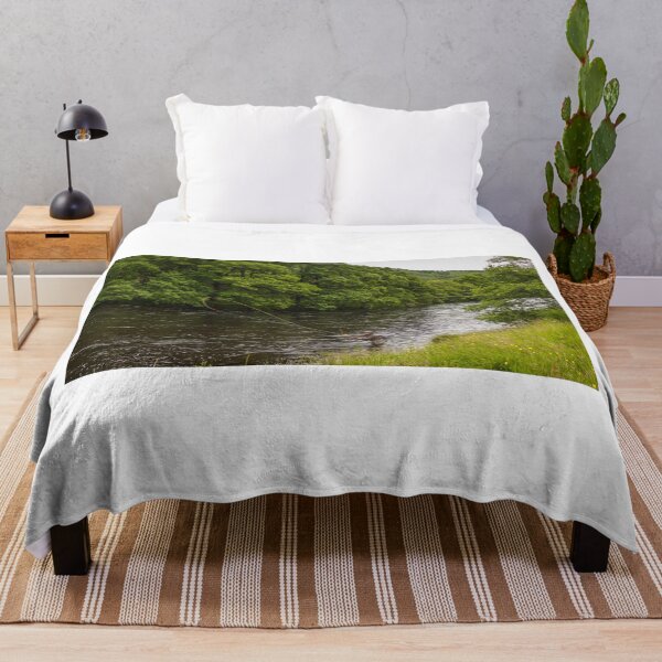 Item preview, An fisherman salmon fly fishing on the River Orchy, Argyll, Scotland designed and sold by SnapTPhotograph.