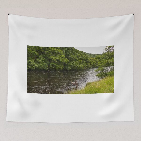 Item preview, An fisherman salmon fly fishing on the River Orchy, Argyll, Scotland designed and sold by SnapTPhotograph.