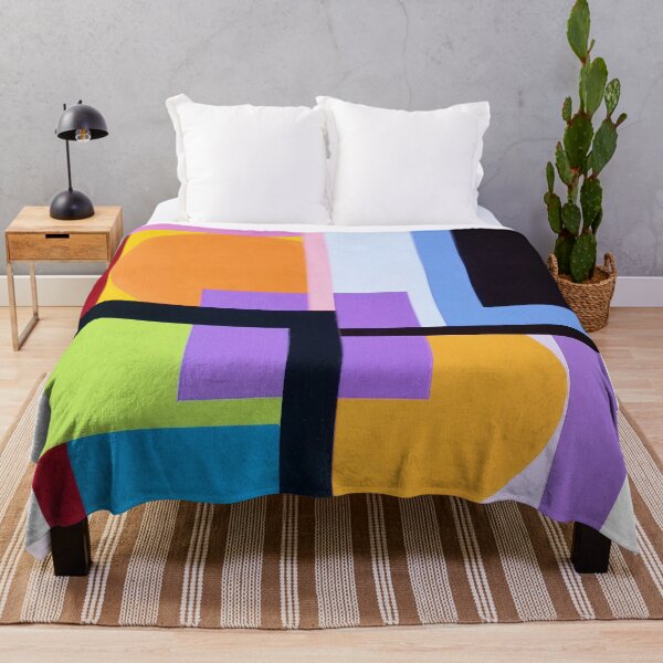 Modern Geometric Designs on everything Throw Blanket