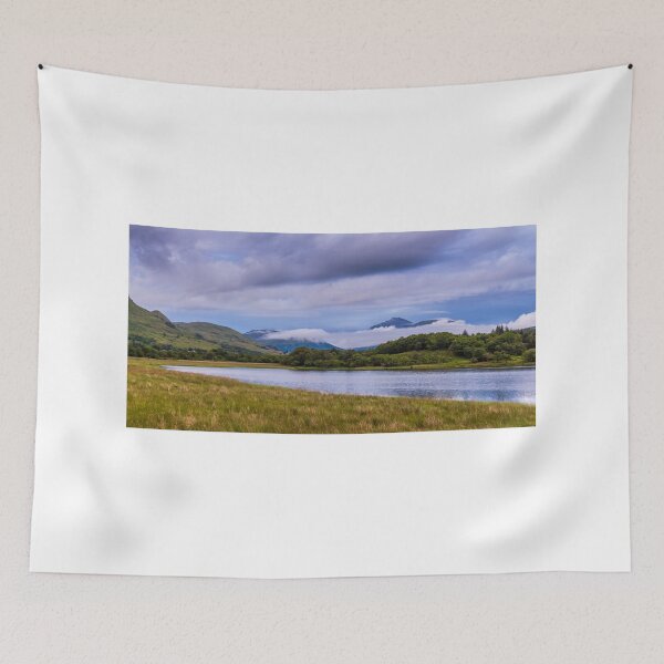 Item preview, Low clouds and mist over Loch Awe at twilight on a summers night designed and sold by SnapTPhotograph.