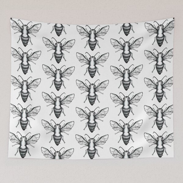 Item preview, Black and White Honey Bee designed and sold by The White Bat.