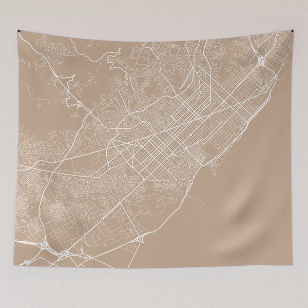 Item preview, Barcelona veins (white) - BCN Map designed and sold by BCNstore.