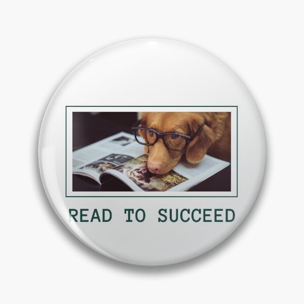 Item preview, dog with glasses, golden retriever reading a magazine, intelligent retriever, smart pooch reader designed and sold by SuperiorPrints.