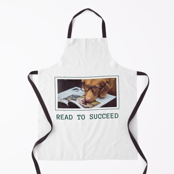 Item preview, dog with glasses, golden retriever reading a magazine, intelligent retriever, smart pooch reader designed and sold by SuperiorPrints.