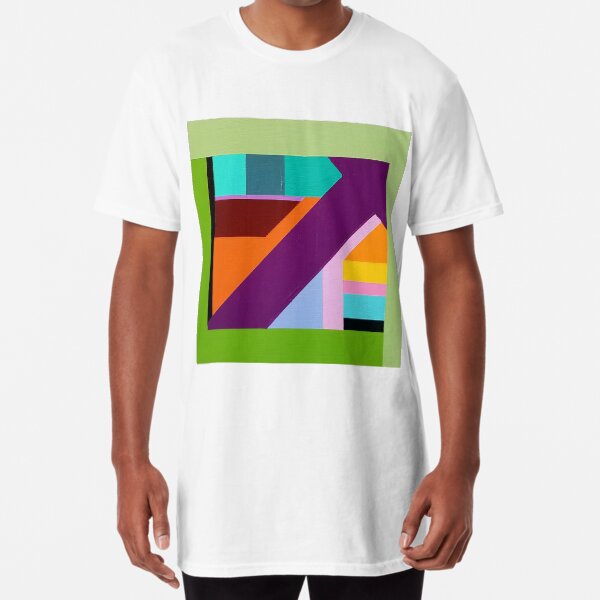 Modern Geometric Designs on everything Long T-Shirt