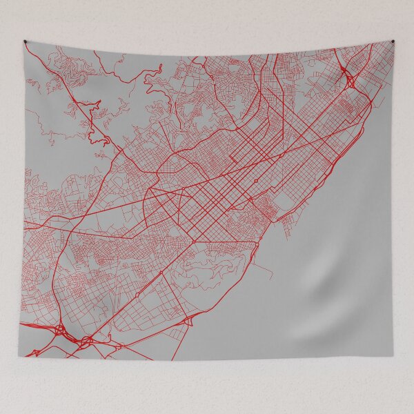 Item preview, Barcelona veins (Red) - BCN Map designed and sold by BCNstore.