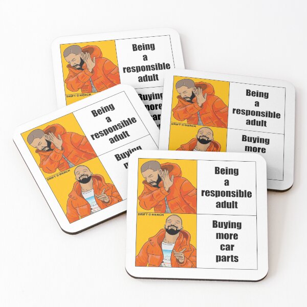 Item preview, Responsible Adult Buying More Car Parts Funny Meme designed and sold by driftmerch.