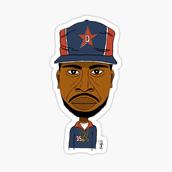 Portrait dessiné de J Dilla. Sticker